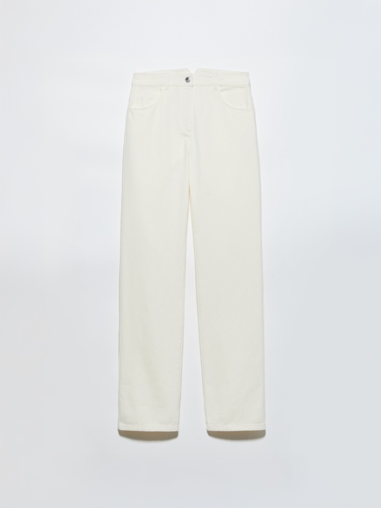 Cappotto in lana e cashmere, bianco | MAX&Co. Pantaloni straight leg in drill - PANNA - MAX&Co.